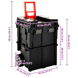 Tool Organiser Trolley with Handle 45x36x90 cm 146271