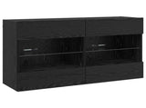 TV Wall Cabinet Black Oak 98.5 x 30 x 60.5 cm Engineered Wood 8000987