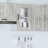 Kitchen Wall Cabinet with Glass Door Lucca Concrete Grey 853771