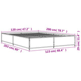Bed Frame without Mattress Brown Oak 120x200 cm 3279851