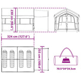 Family Tent 4-Person Green and White 324 x 255 x 230 cm 42004083