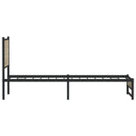 Metal Bed Frame without Mattress Sonoma Oak 100x200 cm 4007881