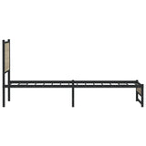 Metal Bed Frame without Mattress Sonoma Oak 100x200 cm 4007881