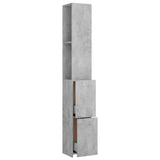 Bathroom Cabinet Concrete Grey 25x26.5x170 cm Engineered Wood 808435