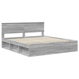 Bed Frame Grey Sonoma 180 x 200 cm Engineered wood 3407846
