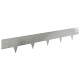 Lawn Edging 20 pcs 100 x 15 cm Steel Silver 8008567