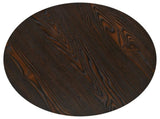 Bistro Table MDF and Steel Round 60x75 cm Dark Ash 245609