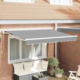 Awning Frame Manual Adjustable White 3.5 x 2 m Steel 42002524