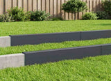 Garden Cover Profile 10 pcs 100 x 6 x 15 cm Steel Anthracite 8012953