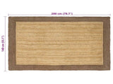Area Rugs Grey 140 x 200 cm Jute 42010671