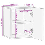 Bathroom Hanging Cabinet with Storage Natural 38 x 33 x 48 cm 4018316