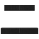 TV Cabinet Set 4 pcs Black oak 100 x 30 x 30 cm Engineered wood 3333057