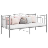 Sofa Bed Frame without Mattress Grey Metal 90x200 cm 324781