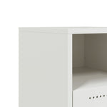 ZNTS Bedside Cabinet White 36x39x43.5 cm Steel 846714