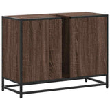 Bathroom Sink Cabinet Brown Oak 80x33x60 cm Engineered Wood 849283
