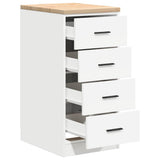 Garage Storage Cabinet White 40x51x85 cm Solid Wood Pine 860589