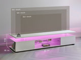 TV Stand for 60 Inch TV LED Gaming Entertainment Center Media Storage Console Table with Large Side T3272P533973