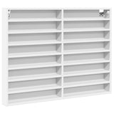 Vitrine Cabinet White 100x8.5x75 cm Engineered Wood 847933