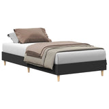 Bed Frame No Mattress Black 90x200 cm Engineered Wood 861049