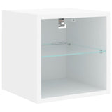 6 Piece TV Wall Units with LED White Engineered Wood 3216732