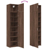 Slim Storage Cabinet Brown Oak 50x42.5x225 cm Engineered Wood 3281307