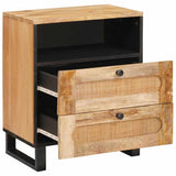 Bedside Cabinet Natural 50 x 33 x 62 cm Solid Mango Wood 4018054