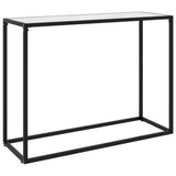 Console Table White 100x35x75 cm Tempered Glass 322813