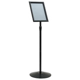 Pedestal Poster Stand Height Adjustable Silver A3 PVC and Steel 42020975