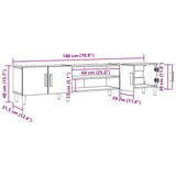 TV Cabinet Artisan Oak 180x31.5x40 cm Engineered Wood 857142