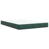Box Spring Bed with Mattress Dark Green 140x200 cm Velvet 3285290