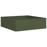 Planter Olive Green 100x100x30 cm Steel 860811