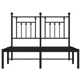 Bed Frame Black Powder-Coated Steel Double Bed Frame 353535