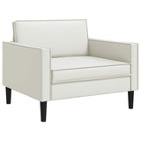 XL Armchair White Faux Leather 42043525