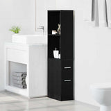 Bathroom Furniture Set Wall-mounted Black Oak 22 x 41 x 135 cm 871653