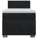 Box Spring Bed with Mattress Black 100x200 cm Velvet 3286230