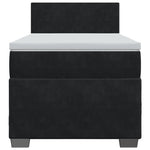 Box Spring Bed with Mattress Black 100x200 cm Velvet 3286230