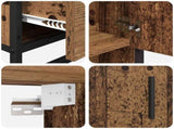 Bathroom Furniture Set with Door 3 pcs Old Wood Engineered Wood 3402444