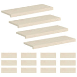 Stair Tread 16 pcs 80 x 30 x 2 cm White Solid Oak Wood 3449460
