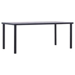 ZNTS Dining Table Black and Concrete Grey 180x90x75 cm MDF 281860