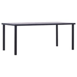 ZNTS Dining Table Black and Concrete Grey 180x90x75 cm MDF 281860