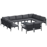 Garden Sofa Set Anthracite Steel 3379019