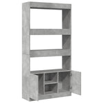 Highboard Concrete Grey 92x33x180 cm Engineered Wood 3309621
