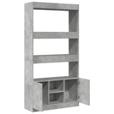 Highboard Concrete Grey 92x33x180 cm Engineered Wood 3309621