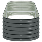 Garden Raised Bed 240x80x44 cm Galvanised Steel Grey 45528
