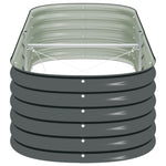 Garden Raised Bed 240x80x44 cm Galvanised Steel Grey 45528