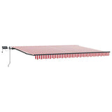 Retractable Awning Red and White 400 x 300 cm 3330548