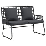 Garden Furniture Set 4 pcs Black and Anthracite Poly Rattan 3379040