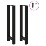 ZNTS Coffee Table Legs Black 2 pcs 40x cm Steel 4013348