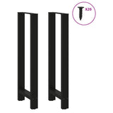 ZNTS Coffee Table Legs Black 2 pcs 40x cm Steel 4013348