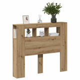 LED Headboard Artisan Oak 120x18.5x103.5 cm Engineered Wood 857685